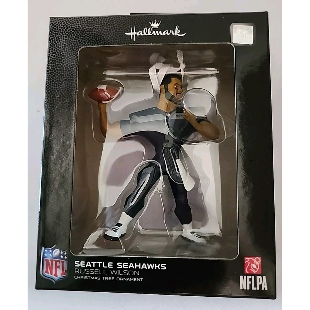 Hallmark NFL Seattle Seahawks Russell Wilson Christmas Tree Ornament 2018